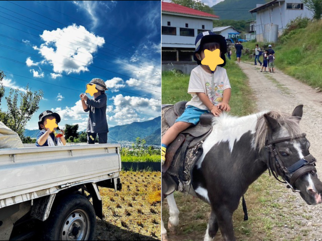 大自然の中での子育て